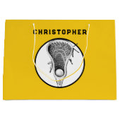 Sac cadeau Jaune Lacrosse Sports (Devant)