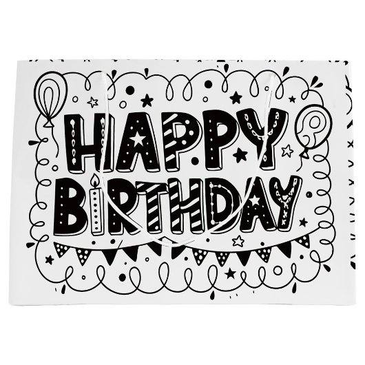 Sac cadeau joyeux anniversaire