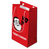 Sac cadeau Joyeux et brillant Père Noël - Noël (Dos Angle)