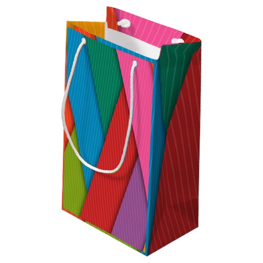 Sac cadeau Joyeux Triangles colorés (Dos Angle)