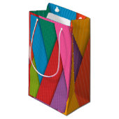 Sac cadeau Joyeux Triangles colorés (Devant Angle)