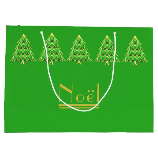 Sac cadeau Joyoux Noel vert (Dos)