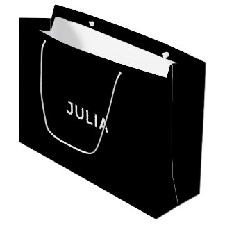 Sac cadeau Julia Elega en noir et blanc