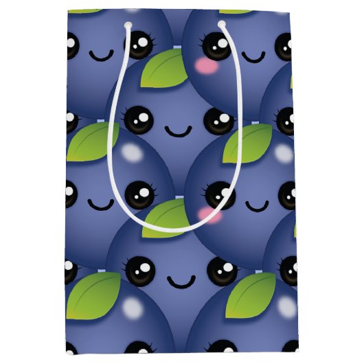 Sac cadeau Kawaii Blueberry Medium (Devant)
