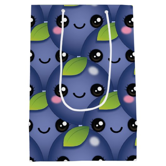 Sac cadeau Kawaii Blueberry Medium (Dos)