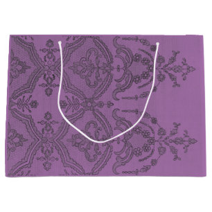 SAC CADEAU LACE NOIR ANTIQUE EN PLUM CLAIR