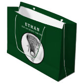 Sac cadeau Lacrosse Green Large (Devant Angle)