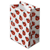 Sac cadeau Ladybugs Rouge et Blanc (Devant Angle)