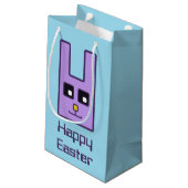 Sac cadeau lapin de Pâques carré (Petit) (Dos Angle)