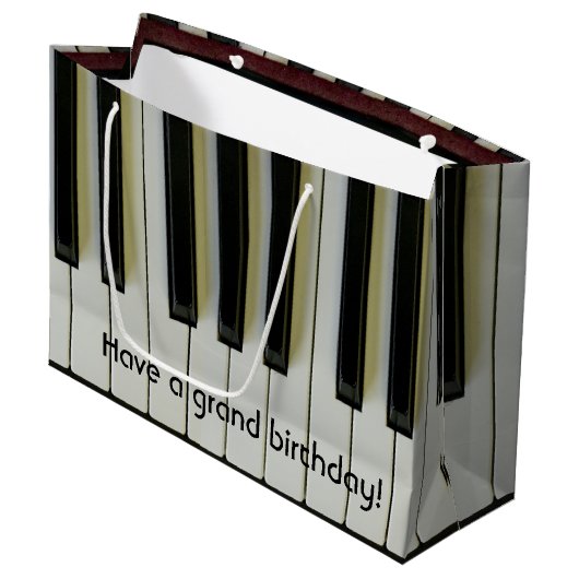Sac Cadeau Le piano grand d'anniversaire verrouille le (Devant Angle)