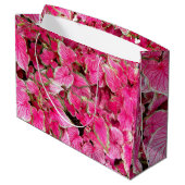 Sac cadeau Lg Feuilles roses (Dos Angle)