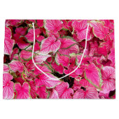 Sac cadeau Lg Feuilles roses (Devant)
