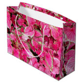 Sac cadeau Lg Feuilles roses (Dos Angle)