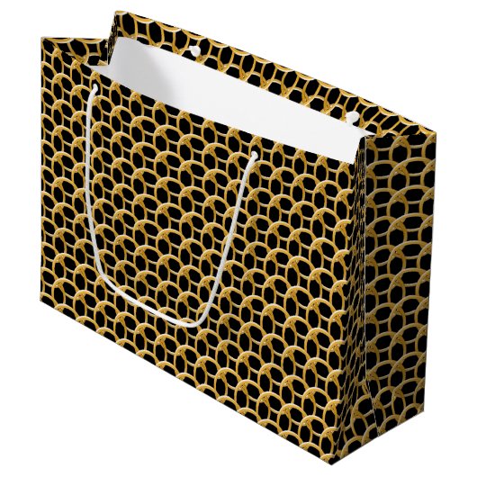 Sac cadeau (Lg) - Golden Chain Mail (Devant Angle)