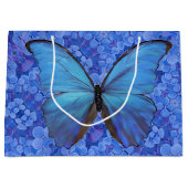 Sac cadeau Lg Morpho Bleu sur Hydrangea (Devant)