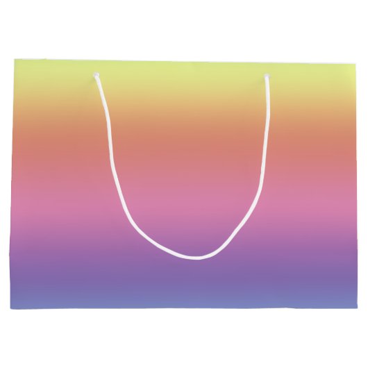 Sac Cadeau (Lg) - Stripes Arc-En-Ciel Horizontales (Dos)