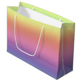 Sac Cadeau (Lg) - Stripes Arc-En-Ciel Horizontales (Devant Angle)