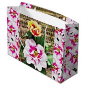 Sac cadeau Lg Tulips rose/Jaune (Dos Angle)