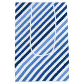 Sac cadeau - Lignes bleues diagonales (Dos)