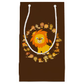 Sac cadeau Lion Mandala en caricature mignonne (Devant)