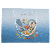 Sac cadeau Little Bird Floral Blue (Dos)