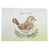 Sac cadeau Little Bird Floral Gold (Dos)