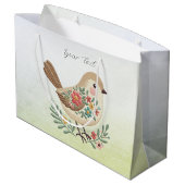 Sac cadeau Little Bird Floral Gold (Dos Angle)