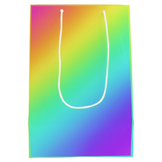 Sac cadeau lumineux arc-en-ciel dégradant (Dos)