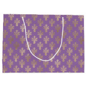 Sac cadeau Lux Gold Fleur de Lis et Amethyst (Dos)