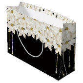 Sac Cadeau Luxueux Fleurs Blanches (Dos Angle)