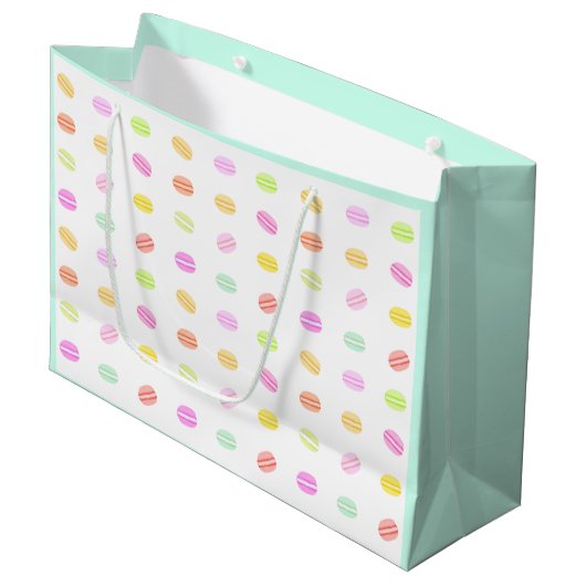Sac cadeau Macaron Mint (Devant Angle)