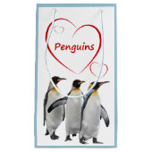 Sac Cadeau Manchots Amour (Devant)