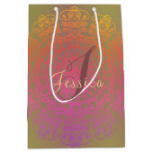 Sac cadeau Mandala Monogram couleur automne (Devant)