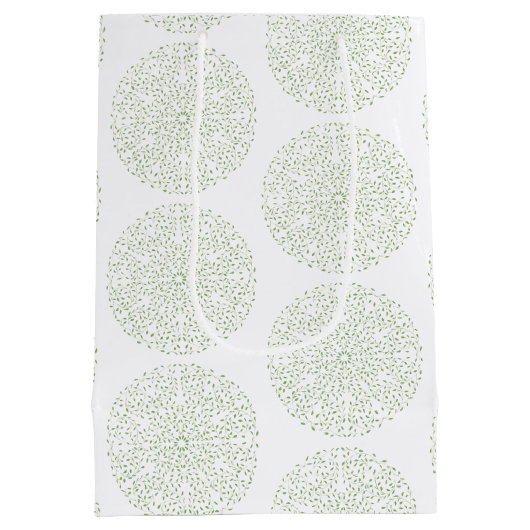 Sac cadeau Mandala vert Boho raffiné (Dos)