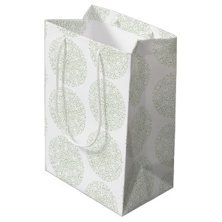 Sac cadeau Mandala vert Boho raffiné