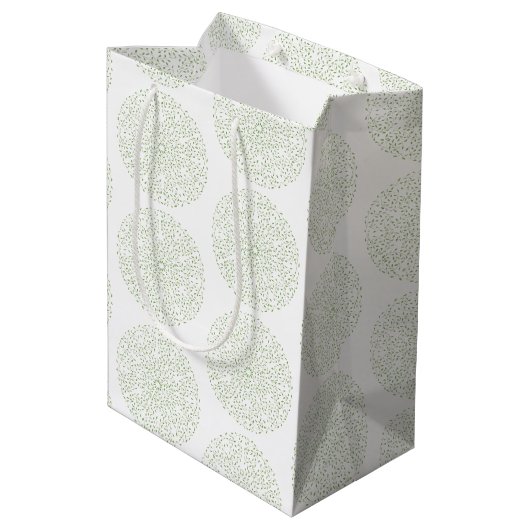 Sac cadeau Mandala vert Boho raffiné (Dos Angle)