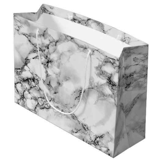 Sac cadeau Marbre blanc (Dos Angle)