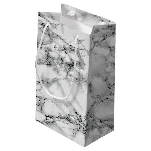 Sac cadeau Marbre blanc Pierre Design moderne (Dos Angle)