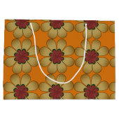 Sac cadeau - Marguerites stylisées sur Orange (Dos)