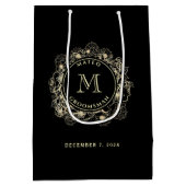 Sac cadeau Mariage Black Gold Groomsman (Dos)
