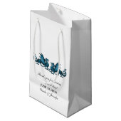 Sac cadeau Mariage Blue Elegant Dragons (Devant Angle)