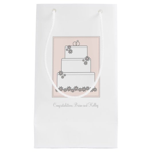 Sac cadeau Mariage Blush Blooms (Devant)