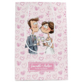 Sac cadeau Mariage Couple Aquarelle Humour ironiqu (Devant)