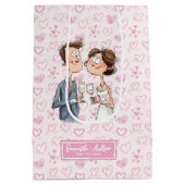 Sac cadeau Mariage Couple Aquarelle Humour ironiqu (Dos)