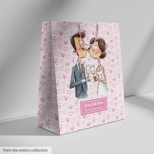 Sac cadeau Mariage Couple Aquarelle Humour ironiqu