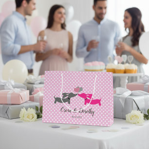 Sac cadeau Mariage de baiser Dachshund personnalis