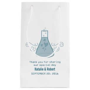 Sac cadeau Mariage en chimie douce bleue