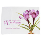 Sac cadeau mariage en crocus bleu (Devant)