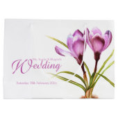 Sac cadeau mariage en crocus bleu (Dos)