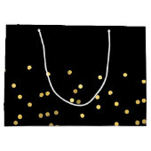 Sac Cadeau Mariage Félicitations Confettis Noir et (Dos)